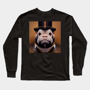 pug in a suit 03 Long Sleeve T-Shirt